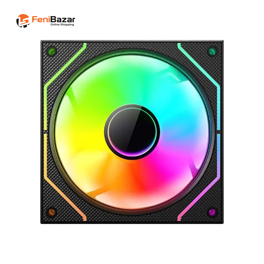 Value-Top 1236ARGB 12CM Infinite Mirror ARGB Fan (Black Color)