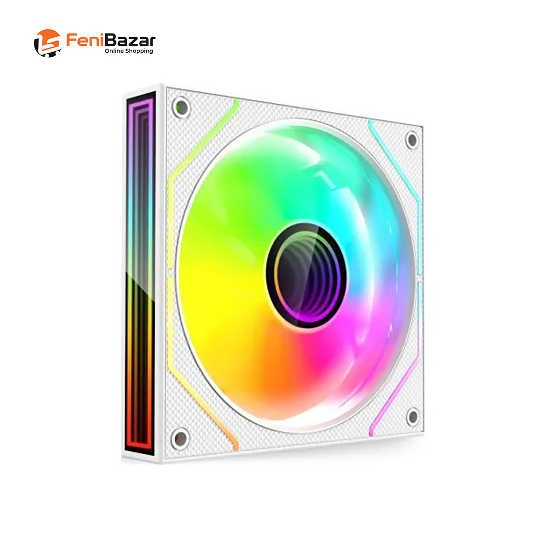 VALUE-TOP W1236ARGB 12CM WHITE COLOR INFINITE MIRROR ARGB FAN