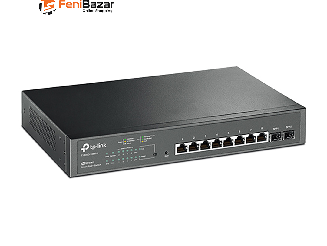 Tp-Link JetStream 8-Port Gigabit Smart PoE+ Switch with 2 SFP Slots